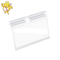 Porte-étiquettes en PVC transparent à clipser pour les rayons de supermarché, insertion d'étiquettes en papier, affichage au détail, canal de vente