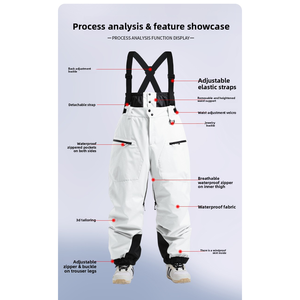 Pantalones de Esquí Profesionales Impermeables 15k, Acolchados, Térmicos, Resistentes al Viento, para <span class=keywords><strong>Mujer</strong></span> - Product Image 2