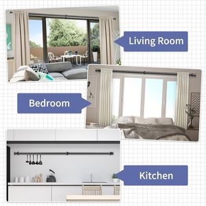 Yijiale Thanh treo rèm hiện đại Thanh treo rèm Bộ rèm phụ có thể điều chỉnh cho phòng khách - Product Image 2