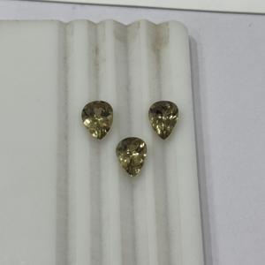 Diasporas naturelles pierres précieuses poire coupe calibrée lâche trois pièces ensemble couleur naturelle changeante diaspore turque - Product Image 2