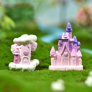 Miniatures de château en résine romantiques pour décorations de paysage, petites maisons de conte de fées, ornements de villa, accessoires de bricolage - Product Image 3