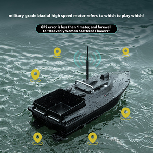 JF V80 Pilote Automatique Marin 500m 12V <span class=keywords><strong>GPS</strong></span> Plastique Télécommande Intelligente <span class=keywords><strong>Bateau</strong></span> à Appât pour Carpes Lumière Nocturne Capacité de Charge 2kg Croisière - Product Image 2