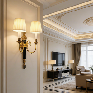 Lampada da Parete in Rame Massiccio Stile Retrò Francese per Corridoio, Passaggio, Balcone, Ingresso, Atrio, Camera da Letto - Product Image 4