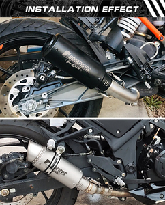 NINJA400 R6 CB650R R3 C10 Tuyau d'échappement en acier inoxydable modifié 51MM Accessoires universels de <span class=keywords><strong>moto</strong></span> <span class=keywords><strong>Silencieux</strong></span> d'échappement - Product Image 6