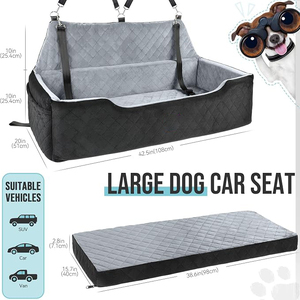 Customize Pet <b>Seats</b> to Use in Car Large <b>Dog</b> Car <b>Seat</b> <b>for</b> 2 Medium <b>Dogs</b> Under 100 Lbs Washable <b>Dog</b> BedDetachable Pet Booster - Product Image 2