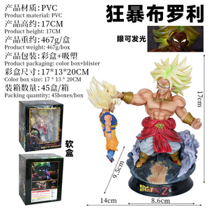 <strong>Dragon</strong> <strong>Balls</strong> Gk Violent <strong>Broly</strong> Vs Goku <strong>Super</strong> Saiyan Anime Figure Shine Model Doll Pvc Ornaments Toy Collection Xmas Gift For Kids - Product Image 2