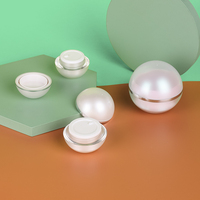 Pot de crème pour les yeux en forme de boule ronde de 10g, 15g, 30g, 50g avec couleur nacrée