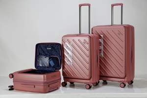 Valise de transport en thermoformage PC de qualité supérieure avec poche avant et chariot en aluminium pour des voyages efficaces - Product Image 2