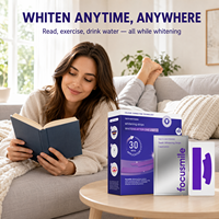 Отбеливающие полоски для зубов OEM Purple, для домашнего использования, набор для отбеливания зубов, формула PAP, коррекция цвета, 14 пар.