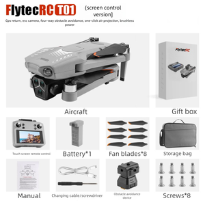 New T01 không chổi than 4k máy ảnh kép Drone GPS trở lại với 4.5inch màn hình cảm ứng gấp máy bay trên không FPV với tránh chướng ngại vật - Product Image 6