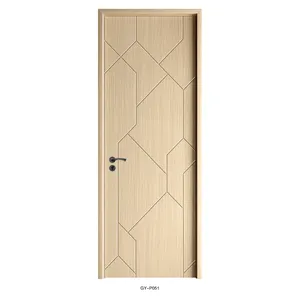 Puerta de losa de estilo moderno, puerta de madera con acabado clásico, MDF, PVC, personalizada, para casa y oficina