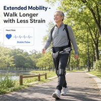 Exosquelette de genou en fibre de carbone alimenté par l'IA, robot portable d'assistance à la marche pour la randonnée, l'escalade, le cyclisme, amélioration de la puissance