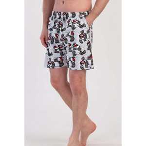 Shorts de basketball sportifs pour hommes, taille XXS/XS, fermeture élastique à la taille, décoration en strass et broderie, polyester, longueur genou - Product Image 1