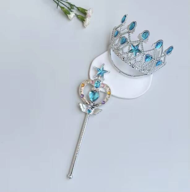 Couronne et baguette bleues