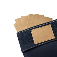 Étiquettes de vêtements en papier kraft résistantes à la déchirure, lavables, en résine, pour jeans, 0,35 mm, 0,55 mm, taille personnalisée, vente en gros