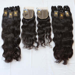 Fournisseurs de cheveux vierges crus de donneur unique Fournisseurs de cheveux brésiliens vierges 100% paquets de cheveux humains naturels avec Hd Closure Frontal - Product Image 2