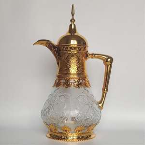 Carafe à eau froide en verre de luxe arabe du Moyen-Orient pour usage domestique, grande capacité 1,6 L, carafe à thé de haute qualité - Product Image 2