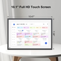 10.1 İnç Duvar Planlayıcısı Dijital Takvim ve Görev Tablosu Akıllı Dokunmatik Ekranlı İnteraktif Ekran Aile Programları için Ocak Ekranı