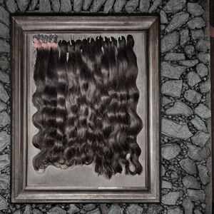 ที่ยังไม่ได้วัดผมอินเดีย,บริสุทธิ์100% เครื่อง Remy ทำผม Wafting ที่มีคุณภาพดีที่ดีที่สุดขนาดผม,สีธรรมชาติ Hai - Product Image 1