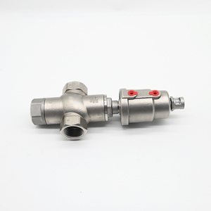 JTAIV Válvula de Ángulo Higiénica DN15-DN50 1 pulgada SS316 con Cabeza de Plástico, Conexión en T de 3 Vías, Neumática Roscada 0-16bar -10~+60 - Product Image 4