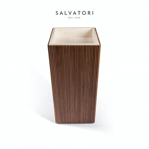 Salvatatori Adda moderno Freestanding 41x41 bagno in legno a coste lavabo lavabo a mano per uso alberghiero per qualsiasi bagno moderno - Product Image 2