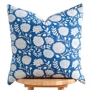 Funda de almohada con estampado de bloques rosas de inspiración vintage 16x16/18x18 sofá cama de algodón bohemio funda de almohada cojines decorativos florales - Product Image 1