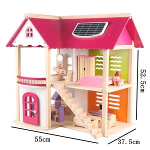 Pink made up handmade Mini children furniture toy home Babydolls Pink Wood Diy home Babydolls living furniture toy promotionwood - Product Image 6