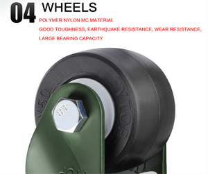 مصنع YTOP بيع بالجملة OEM المطاط الصلب بوصة عجلة عجلة الصلب المنجستية للأثاث - Product Image 5