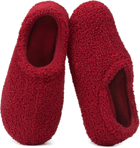 Mocassins ouverts pour femmes en fourrure bouclée respirante avec semelle extérieure en EVA à mémoire de forme et doublure en polaire pour le printemps, l'été et l'automne - Product Image 3