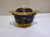 Juego de Recipientes Térmicos Jumbo Chapados en Oro de 3L, 5L y 7L, Olla de Acero Inoxidable, Cazuela, Servidor de Buffet, Bandeja de Lujo para Fiestas en Casa