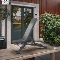 Chaise de fitness multifonctionnelle commerciale pliable en acier inoxydable, réglable, pour haltères, banc de musculation et support pour sit-ups, portable pour la maison
