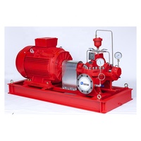 Ensemble de pompe à incendie centrifuge horizontale NFPA20 avec moteur électrique, pompe à corps divisé, 1000 gpm@135 PSI