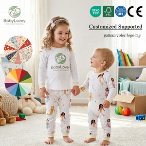 Pijamas <span class=keywords><strong>de</strong></span> Fibra <span class=keywords><strong>de</strong></span> Bambú Certificada Babylovey para Mamá <span class=keywords><strong>e</strong></span> <span class=keywords><strong>Hija</strong></span>, Ropa <span class=keywords><strong>de</strong></span> Dormir Personalizada para la Familia - Product Image 2