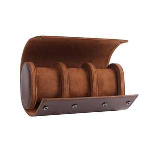 T.WING-PAK Étui de rangement portable pour 3 montres, organiseur de voyage pour homme, étui en cuir PU avec doublure en daim, durable WR-003 - Product Image 3