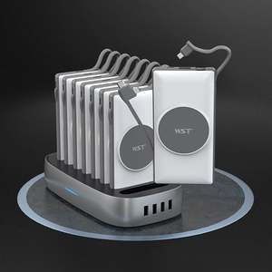Ensemble de batteries externes 10000 mAh avec partage magnétique sans fil, station de charge rapide, chargeur portable pour entreprise et domicile - Product Image 5