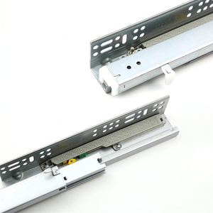 Glissière télescopique à fermeture amortie de 45 mm, à extension complète, dissimulée, à 3 sections, pour tiroirs de cuisine, ateliers, hôtels, gymnases - Product Image 2