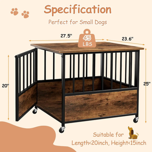 กรงสุนัขกรงสุนัขขนาดกลางใหญ่พร้อมกรงห้องน้ำกระท่อมสำหรับสัตว์เลี้ยงแบบหนาเรียบง่าย - Product Image 4