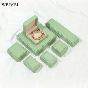 WEIMEI Vert PU Cuir Bijoux Cadeau Boîte Stockage Colliers Pendentifs Bracelets Anneaux Bracelet Pendentif Boîte - Product Image 5