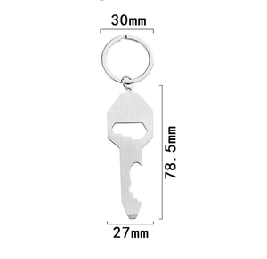 Geschenkideen Schlüsselförmiger Flaschenöffner aus Edelstahl als Schlüsselanhänger für Väter - Product Image 6