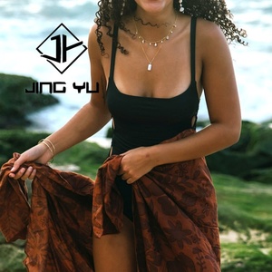 Maillot de bain une pièce pour femme, couleur unie, découpe latérale, bikini personnalisé, nylon durable, maillot de bain une pièce - Product Image 3