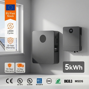 แบตเตอรี่ลิเธียมไอออน LITHTECH แบตเตอรี่พลังงานแสงอาทิตย์สำหรับเก็บพลังงาน 51.2V 100Ah 5Kwh 10Kwh 15Kwh แบบติดผนัง LiFePO4 แบตเตอรี่พลังงานแสงอาทิตย์ 48V - Product Image 1