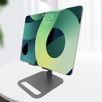 Support portable pliable en métal Blive pour tablette et téléphone, idéal pour le streaming en direct, le bureau, le studio et les magasins.