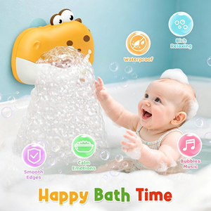 Juguetes de Baño para Bebés, Máquina de Burbujas de Baño Recargable con Forma de Dinosaurio y Música, Juguetes de <span class=keywords><strong>Bañera</strong></span> para Niños Pequeños, Generador de Burbujas para Niños - Product Image 2