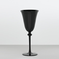Verres à vin noirs avec pied, gobelets pour la décoration de mariage, ensemble de vaisselle noire pour restaurant, gobelet à champagne vintage