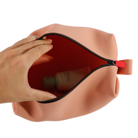 Sac de toilette de voyage pour femmes avec deux poignées, organiseur de cosmétiques portable avec fermetures éclair, sac de rangement pour maquillage
