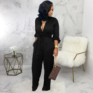 S9392 Tuta da <span class=keywords><strong>Donna</strong></span> Sexy e alla Moda, Stile Autunno-Inverno, Pantaloni Larghi - Product Image 3