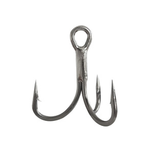 Hameçon triple Huashengda 6066 en acier nickelé, accessoire de pêche - Product Image 1