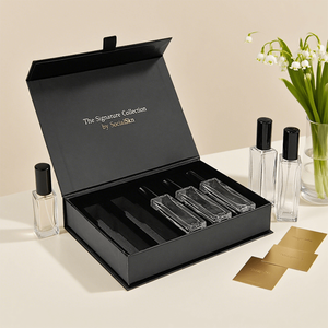 Custom Luxury <b>Magnetic</b> Perfume <b>Box</b> with Flocking EVA Insert, Rigid Paper Perfume Packaging <b>Box</b> with Gold Foil Stamping & UV - Product Image 6