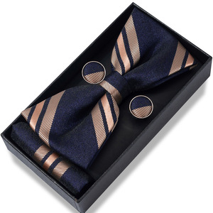 Corbatas de Seda de Poliéster Multicolores para Hombres y Mujeres, Corbata de Moño Jacquard Informal para Fiesta, Corbatas de Moño para Boda, Juego de Caja de Regalo - Product Image 6