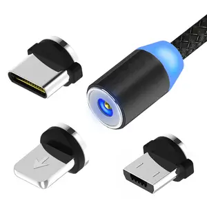 Magnetkabel Schnellladung USB-Magnetkabel Großhandel 3 in 1 OEM Standard Telefonhülle Aluminiumlegierung Metall Usb Micro Otg 3 En 1